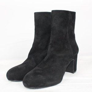 New Black Suede Stuart Weitzman Heeled Boots